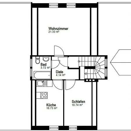 Ruhige 3 Gut Angebunden Appartement *